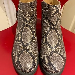 Snakeskin Ankle Boots